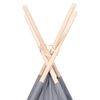 vidaXL Kindertipitent met tas 120x120x150 cm peachskin grijs