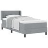 vidaXL Boxspringbed met hoofdeinde Lichtgrijs 200 x 200 cm Stof