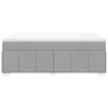 vidaXL Boxspring met matras stof lichtgrijs 140x190 cm