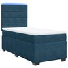 vidaXL Boxspring met matras fluweel blauw 100x200 cm
