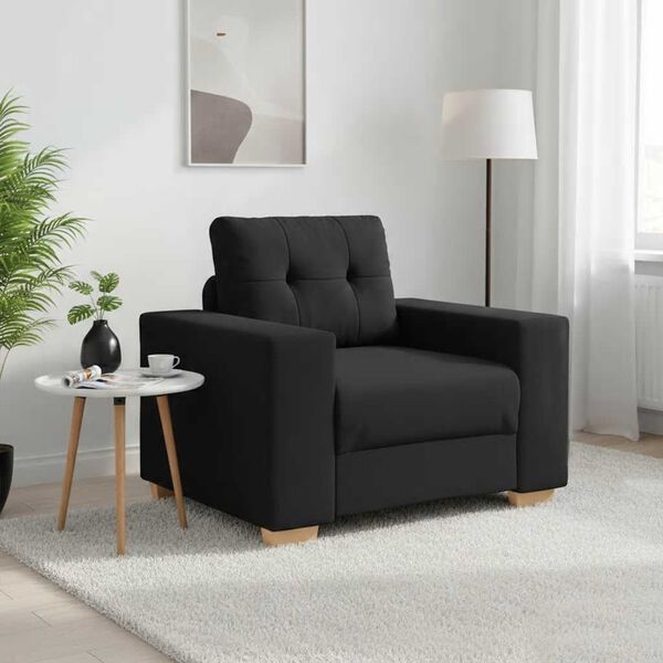 vidaXL Fauteuil 100x78x80 cm stof zwart