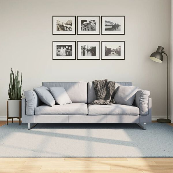 vidaXL Vloerkleed HUARTE laagpolig zacht wasbaar 160x230 cm blauw