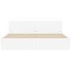 vidaXL Bedframe met hoofdeinde en LED wit 180x200 cm