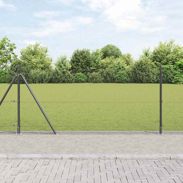 vidaXL Afrasteringspaal Grijs 50 x 0,8 m (16 x 16 mm gaas)