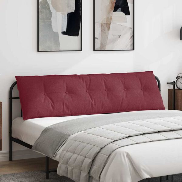 vidaXL Rugkussen Wijnrood 180 x 19 x 50 cm Stof