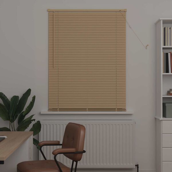 vidaXL Venetiaanse Blind Lichtbruin met Patroon 150 x 100 cm PVC