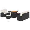 vidaXL Tuinbankenset 8 st Zwart poly rattan