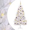 vidaXL Kunstkerstboom Wit 90 x 90 x 180 cm PVC en Metaal