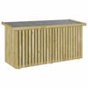 vidaXL Tuinopslagdoos met opslag Naturel 119 x 44 x 58,5 cm