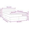 vidaXL Boxspring met matras fluweel zwart 160x210 cm