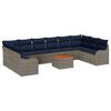vidaXL Tuinbankenset 11 st Grijs poly rattan