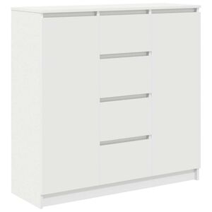 vidaXL Dressoir met lades 100,5x35x98,5 cm spaanplaat wit