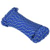 vidaXL Boottouw 3 mm 50 m polypropyleen blauw