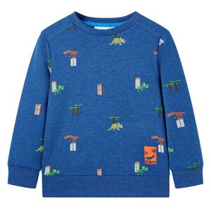 Kindertrui 104 gem&ecirc;leerd donkerblauw