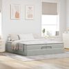 vidaXL Ottoman bed met matrassen 200x200cm fluweel lichtgrijs