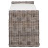 vidaXL Opslagbank met kussen met opslag Grijs 110 x 40 x 50 cm Rattan