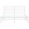 vidaXL Bedframe met hoofdbord metaal wit 160x200 cm