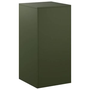 vidaXL Plantenstandaard Olijfgroen 40 x 40 x 80 cm weervast staal