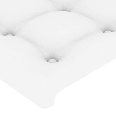 vidaXL Hoofdbord met randen 103x16x78/88 cm kunstleer wit