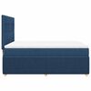 vidaXL Boxspring met matras stof blauw 140x200 cm
