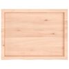 vidaXL Wastafelblad 80x60x(2-4) cm onbehandeld massief hout
