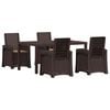 vidaXL Tuin eettafelset 5 st Bruin en Taupe PP