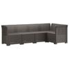 vidaXL 5-Zits Tuin Sofa Rattan Look PP Lichtgrijs