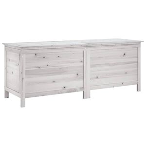 vidaXL Tuinbox 150x50x56,5 cm massief vurenhout wit