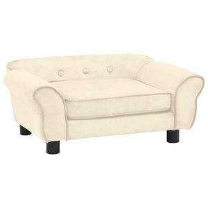 vidaXL Hondenbank 72x45x30 cm pluche cr&egrave;mekleurig
