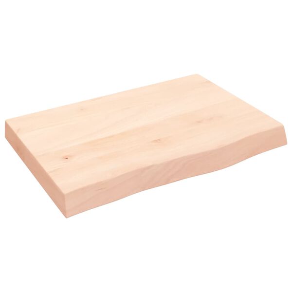 vidaXL Wastafelblad 60x40x(2-6) cm onbehandeld massief hout