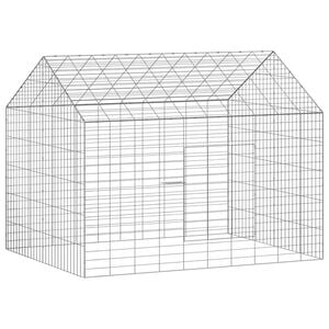 vidaXL Konijnenkooi Zilver 100 x 78 x 78 cm Gegalvaniseerd staal