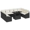 vidaXL Tuin Sofa Set 10 st Zwart en Cr&egrave;me