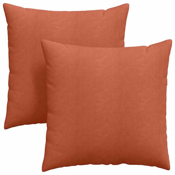 vidaXL Sofa Kussens 2 stuks Rood-oranje 60 x 60 cm Cordstof