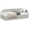 vidaXL Hoekbedframe met Matras 2 st Lichtgrijs 80 x 200 cm Fluweel