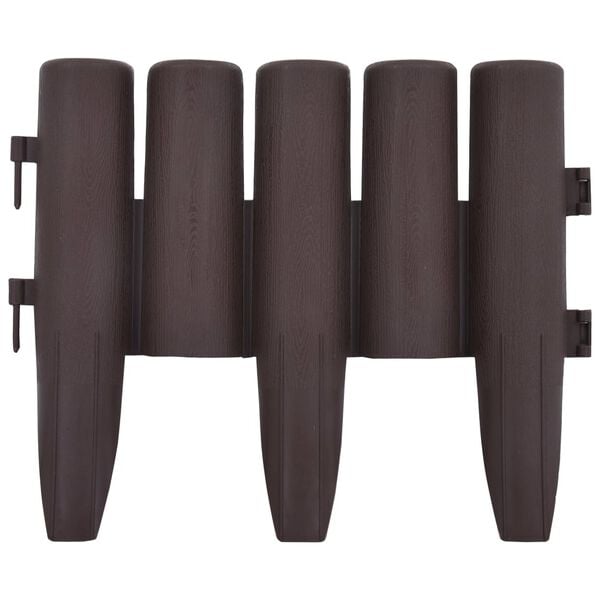 vidaXL Gazonranden 36 st 10 m PP bruin