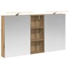vidaXL Badkamerkastenset 3 st 130 x 14,5 x 70 cm Bewerkt hout