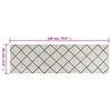 vidaXL Keukenmat wasbaar geblokt 60x180 cm fluweel