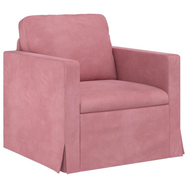 vidaXL Bank 2 pcs Roze 198 x 78 x 80 cm Fluweel