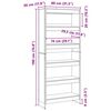 vidaXL Boekenkast 2 pcs Ambachtelijk eiken 80 x 30 x 155 cm