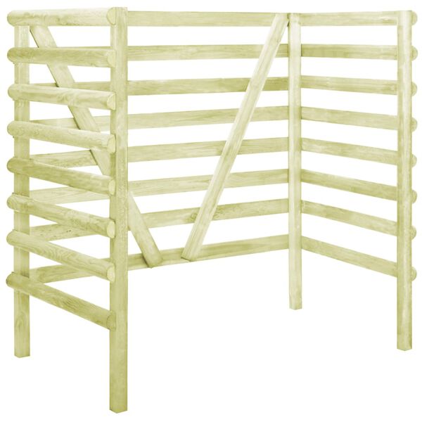vidaXL Containerberging dubbel 140x80x150 cm ge&iuml;mpregneerd grenenhout