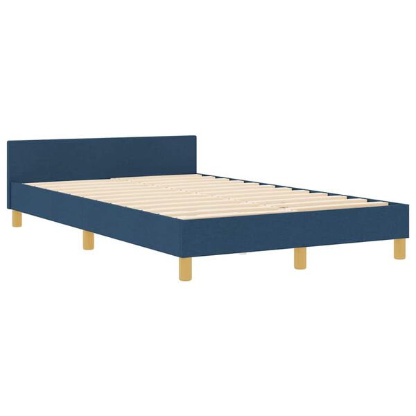 vidaXL Bedframe met hoofdeinde Blauw 120 x 190 cm Stof