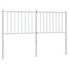 vidaXL Vervangend hoofdbord 135 cm metaal wit