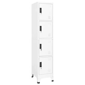 vidaXL Lockerkast 38x45x180 cm staal wit