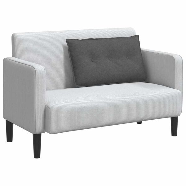 vidaXL Rugkussen Donkergrijs 80 x 50 cm Cordstof