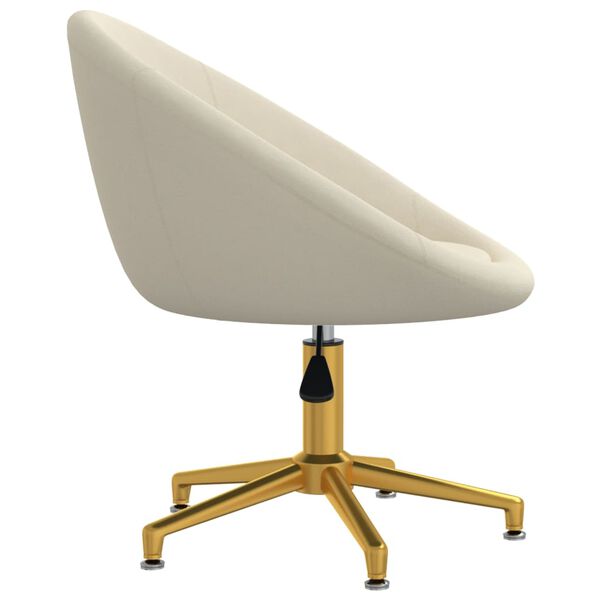 vidaXL Eetkamerstoelen 2 st fluweel cr&egrave;mekleurig