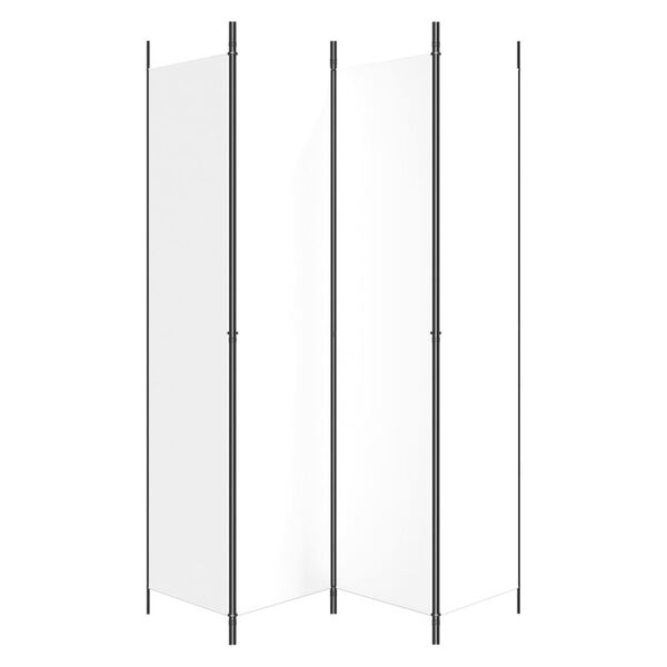 vidaXL Kamerscherm met 4 panelen 200x220 cm stof wit