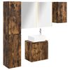 vidaXL Badkamerkastenset 5 pcs Gerookt eiken 53 x 15,5 x 70 cm