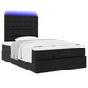 vidaXL Ottoman bed met matras en LED's 120x190 cm kunstleer zwart
