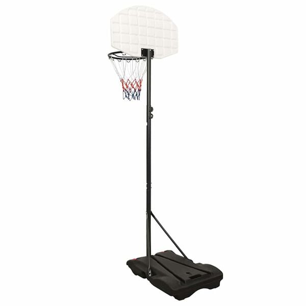 vidaXL Basketbalstandaard 216-250 cm polyetheen wit