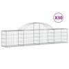 vidaXL Schanskorven 30 st gewelfd 200x30x40/60 cm gegalvaniseerd ijzer